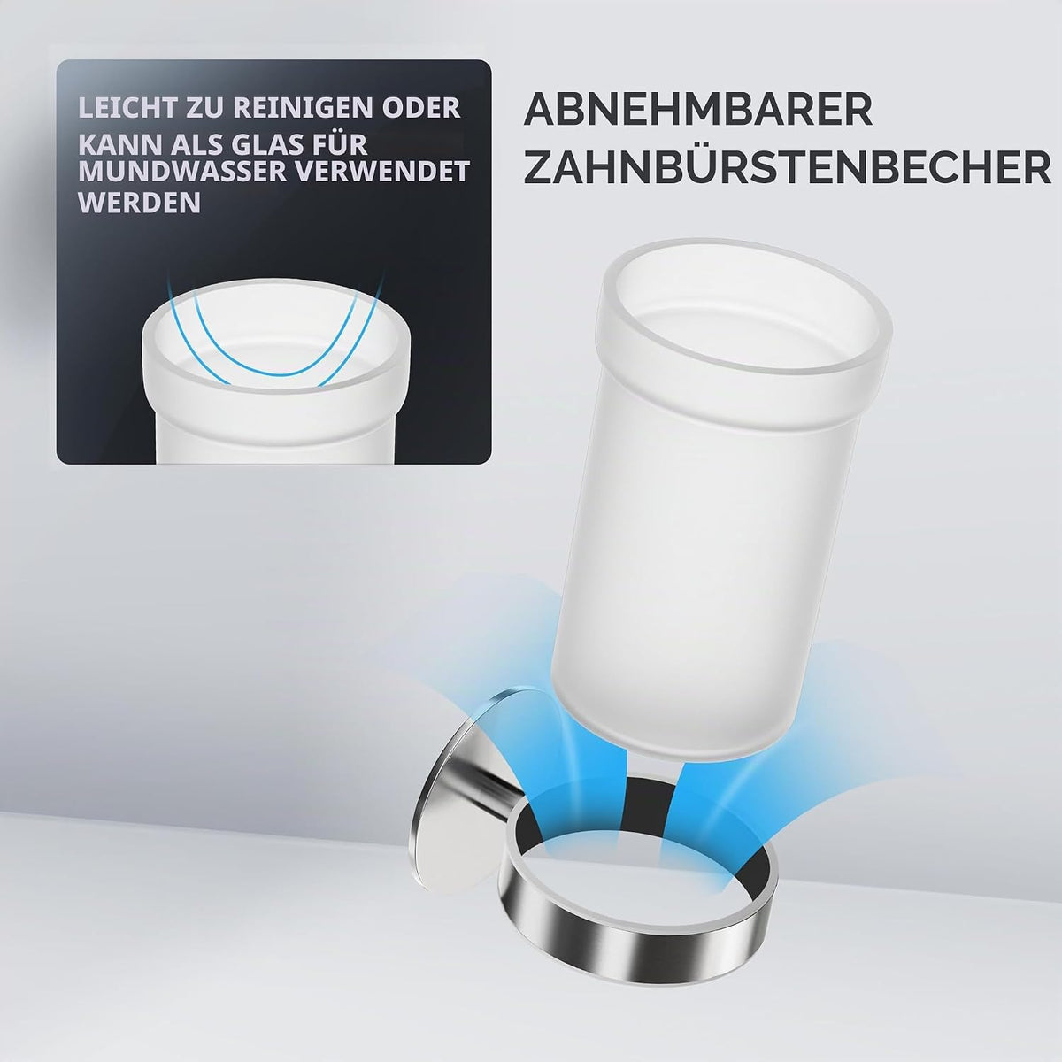 ovimar Zahnputzbecher in verschiedenen Farben zum Kleben oder zum Bohren