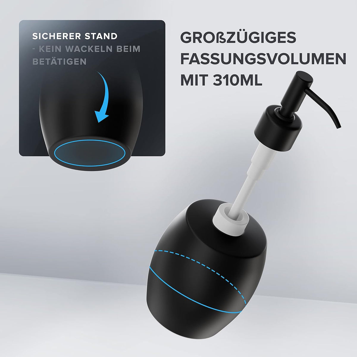 Seifenspender bauchig in verschiedenen Farben