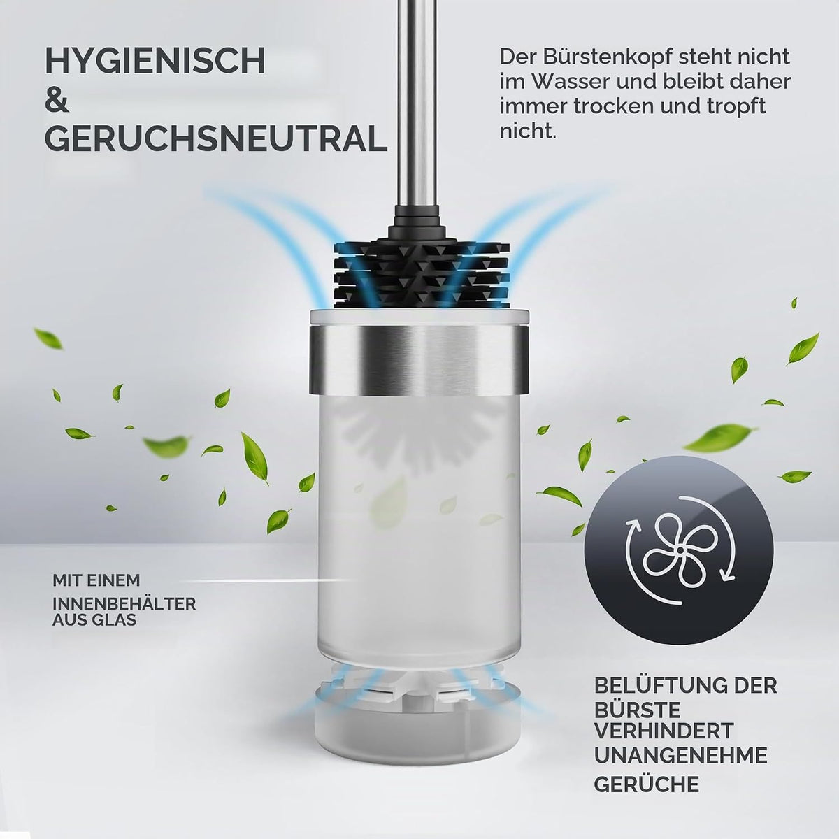 ovimar WC Bürste Wandmontage Kleben oder Bohren