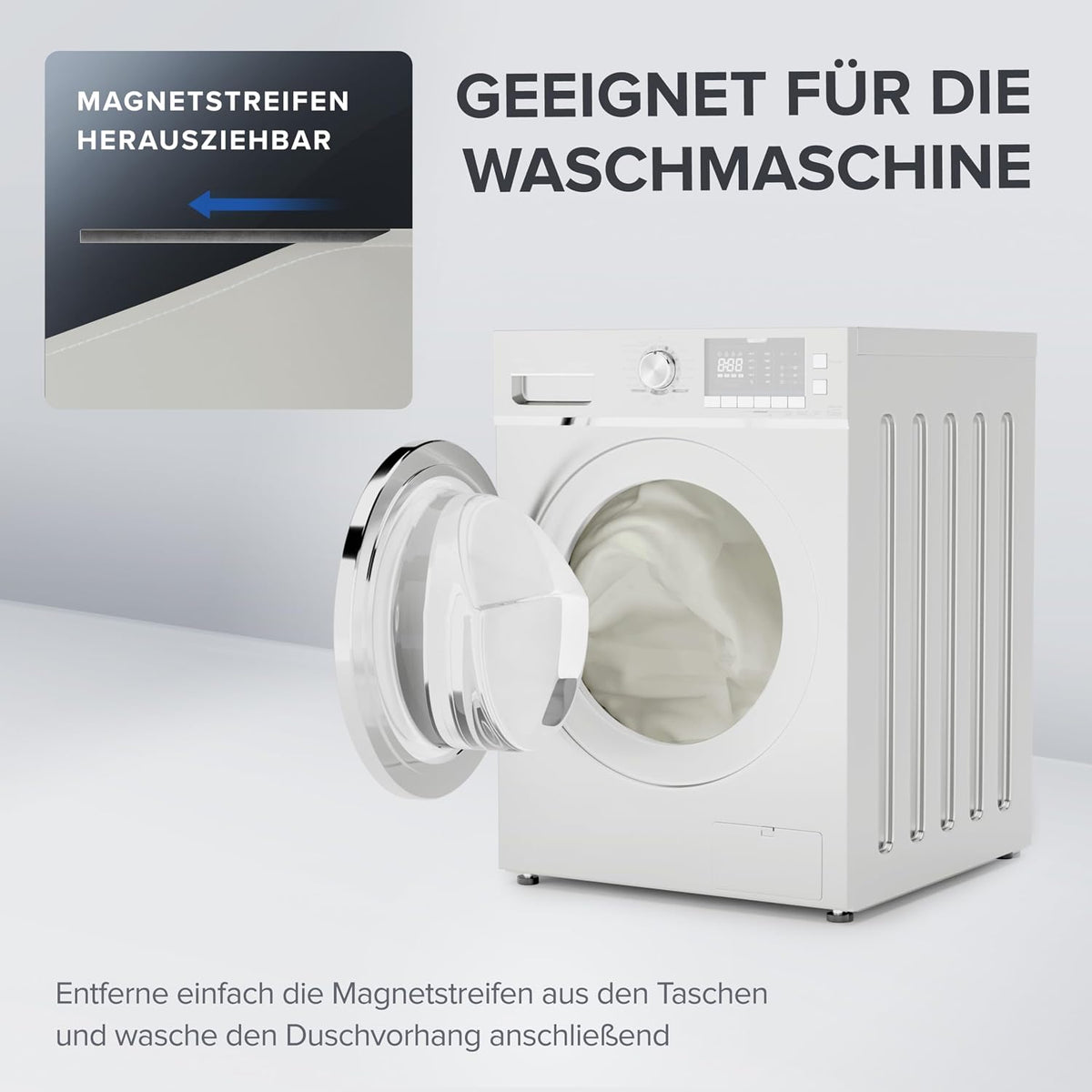 ovimar Duschvorhang in verschiedenen Farben und Größen