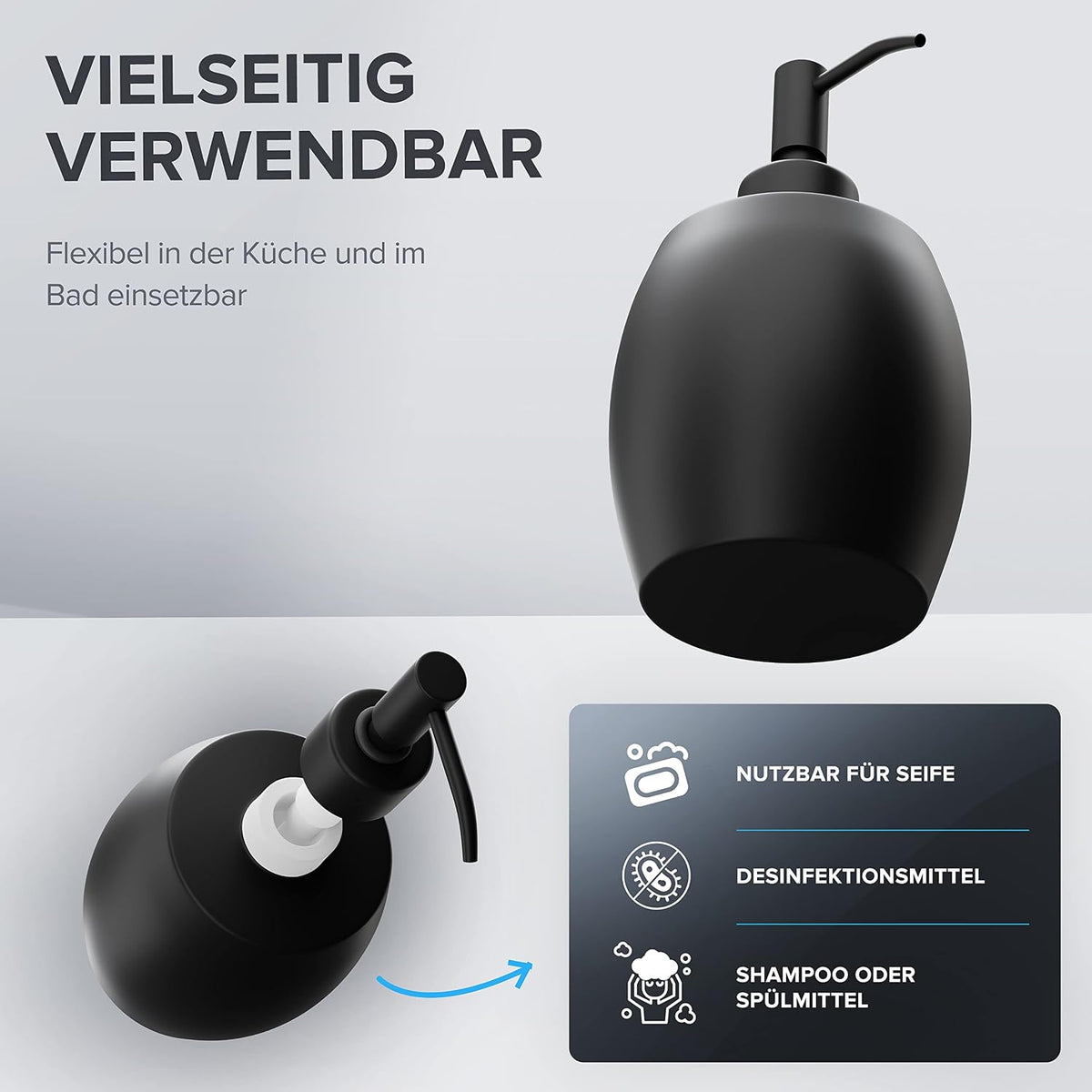 Seifenspender bauchig in verschiedenen Farben
