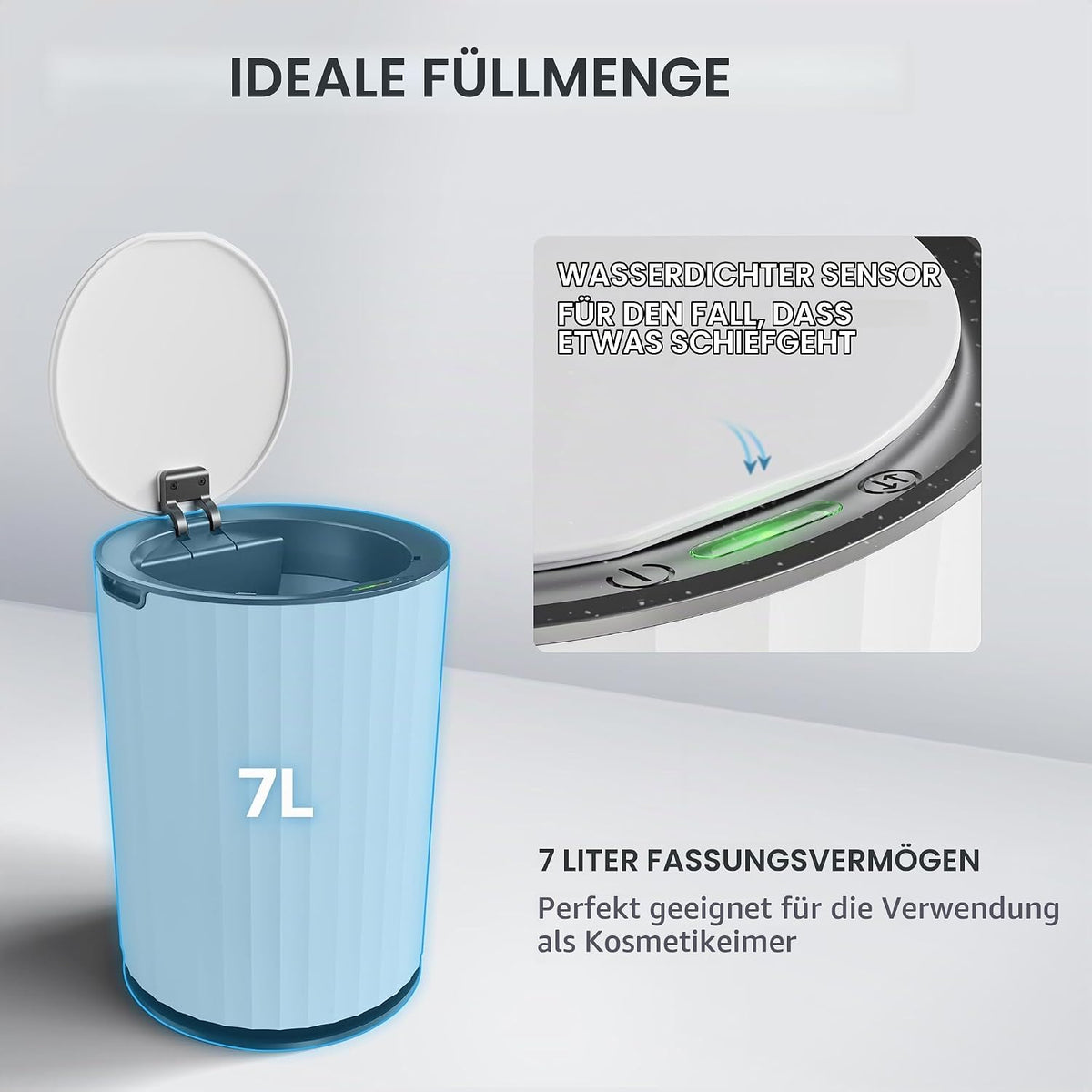ovimar Sensor Kosmetikeimer in verschiedenen Farben und Formen