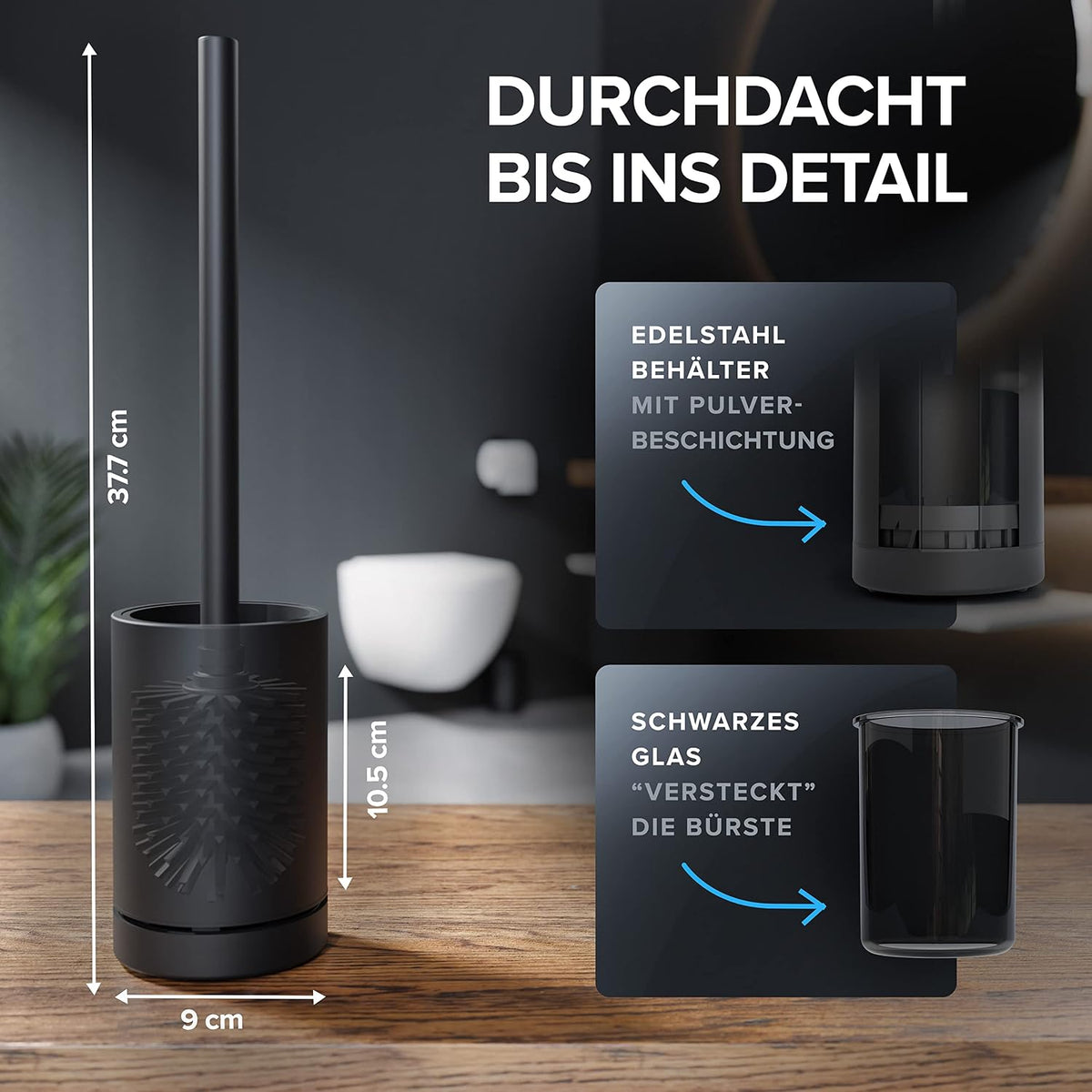 WC Bürste freistehend belüftet in versch. Farben