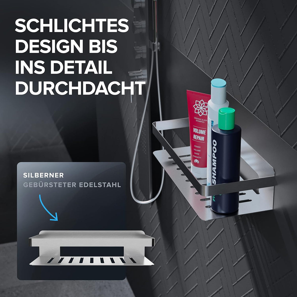 Duschkorb rechteckig in verschiedenen Farben