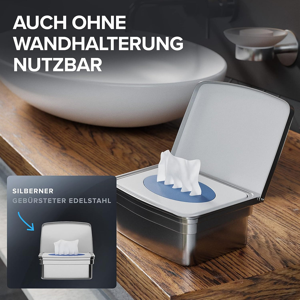 ovimar Feuchttücherbox zum Bohren oder Kleben