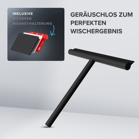 ovimar Duschabzieher Tomma – magnetisch, ohne Bohren, aus Silikon mit Stahlkern