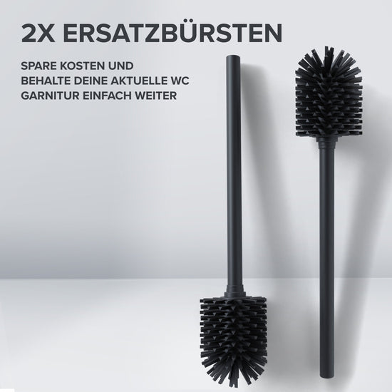 Ersatzbürsten 2er Set Edelstahlgriff in verschiedenen Farben