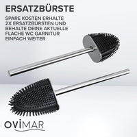 Ersatzbürsten flache WC Bürste 2er Set versch. Farben