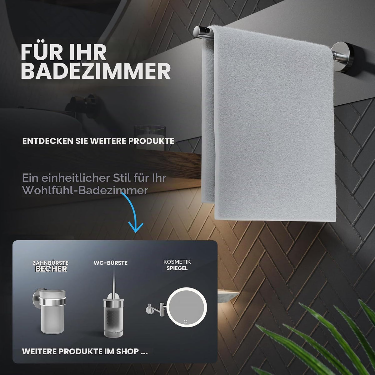 Teleskop Handtuchstange in verschiedenen Farben