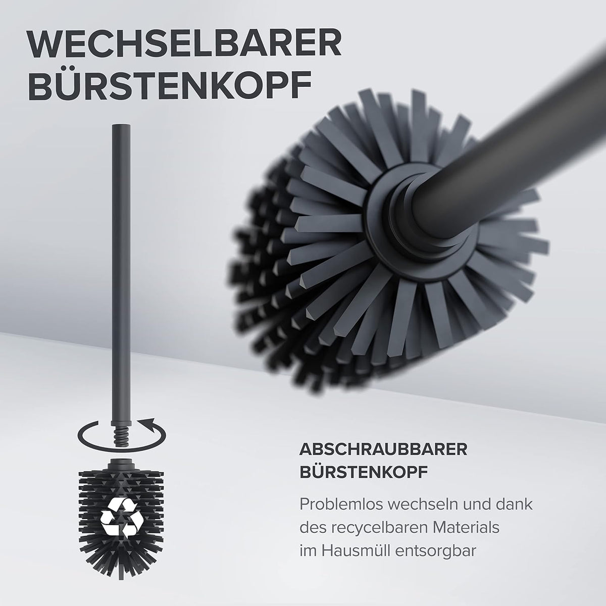 Ersatzbürste mit Reinigungstank in versch. Farben