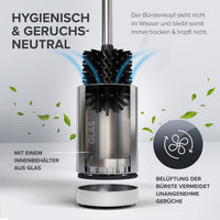 WC Bürste mit Reinigungstank in versch. Farben