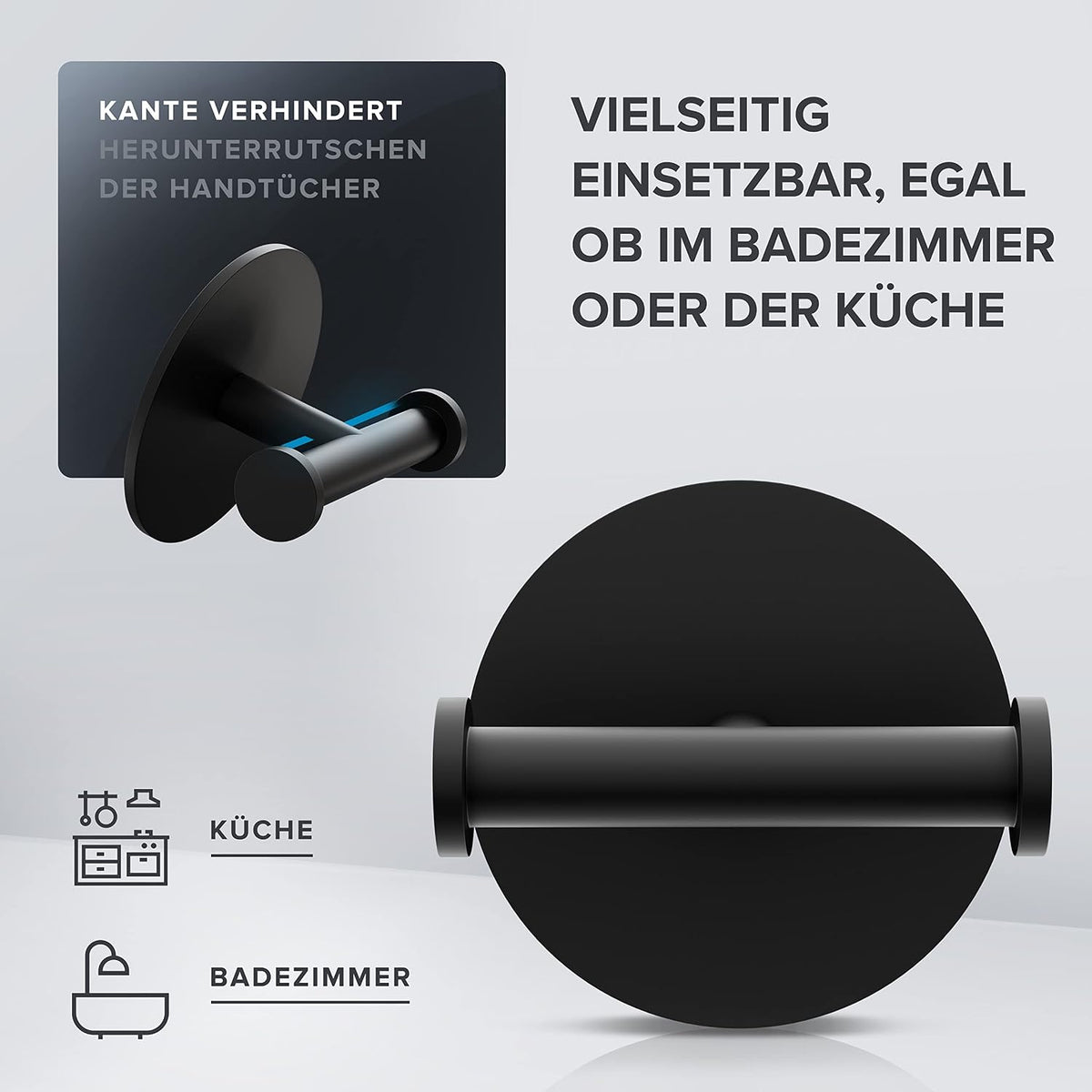 Handtuchhaken doppelt in verschiedenen Farben