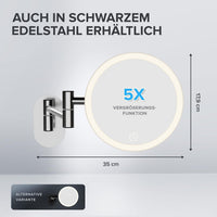 Kosmetikspiegel mit Wandhalterung in verschiedenen Farben
