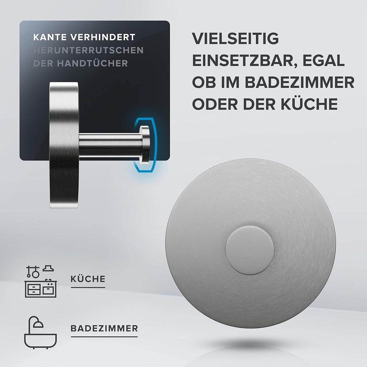Handtuchhaken 2er Set in verschiedenen Farben