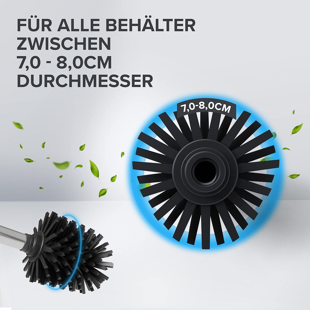 Ersatzbürsten 2er Set Edelstahlgriff in verschiedenen Farben