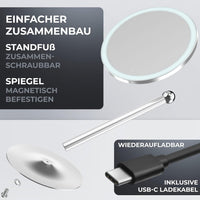 Kosmetikspiegel freistehend in verschiedenen Farben
