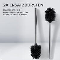 Ersatzbürsten 2er Set Edelstahlgriff in verschiedenen Farben