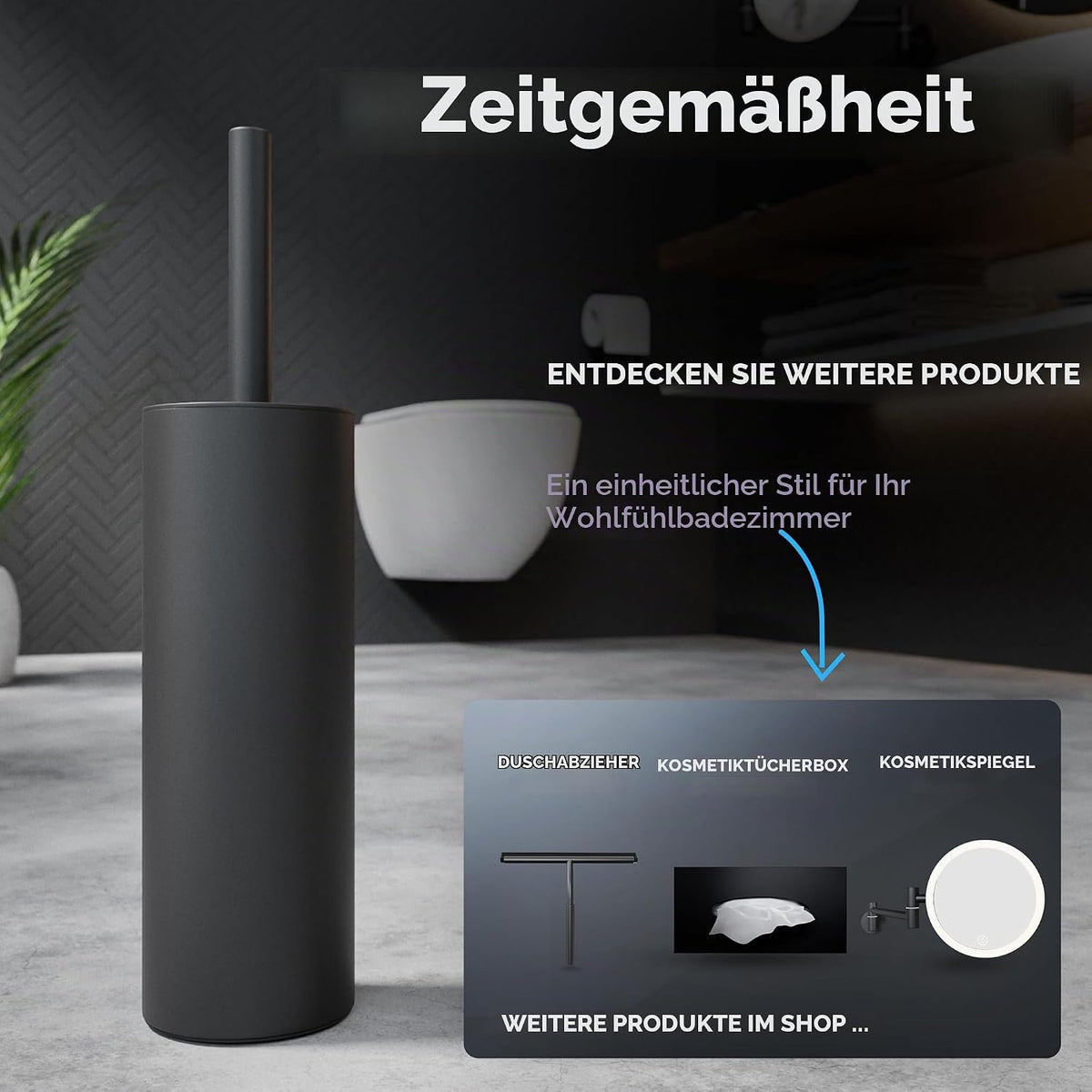 Geschlossene WC Bürste in versch. Farben