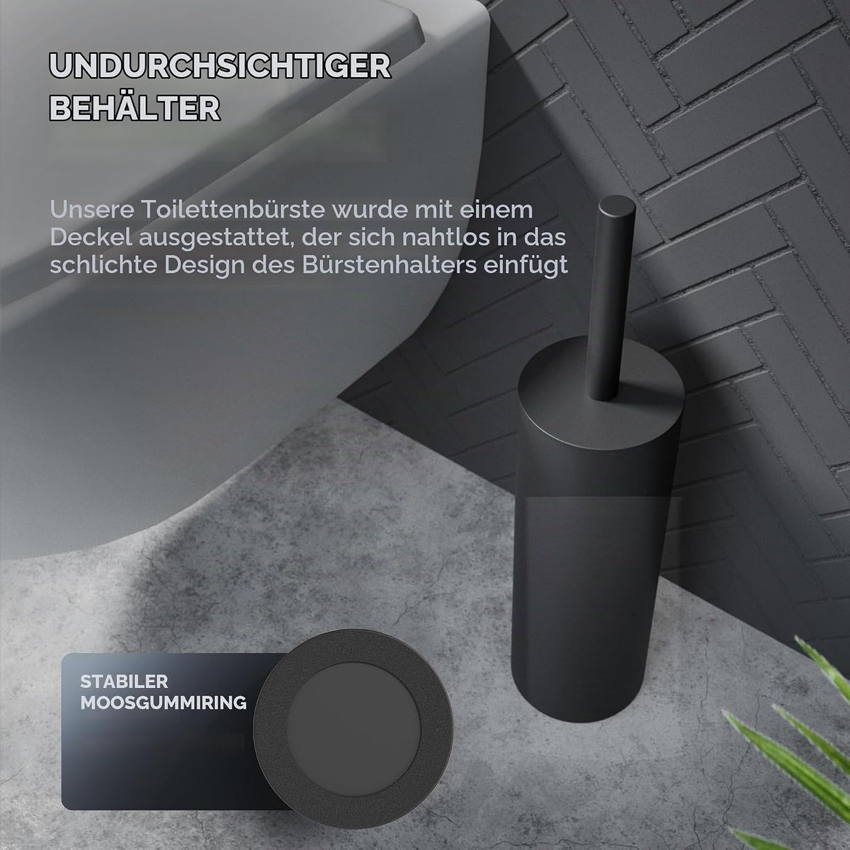 Geschlossene WC Bürste in versch. Farben