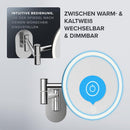 Kosmetikspiegel mit Wandhalterung in verschiedenen Farben