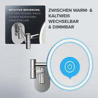 Kosmetikspiegel mit Wandhalterung in verschiedenen Farben