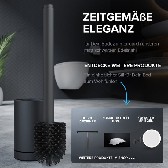 WC Bürste mit Reinigungstank in versch. Farben