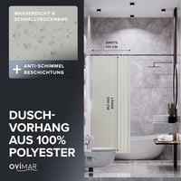ovimar Duschvorhang in verschiedenen Farben und Größen
