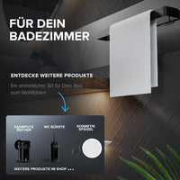 ovimar 2 in 1 Handtuchhalter Andoya – Edelstahl, schwarz, ohne Bohren