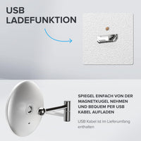 Kosmetikspiegel mit Wandhalterung in verschiedenen Farben